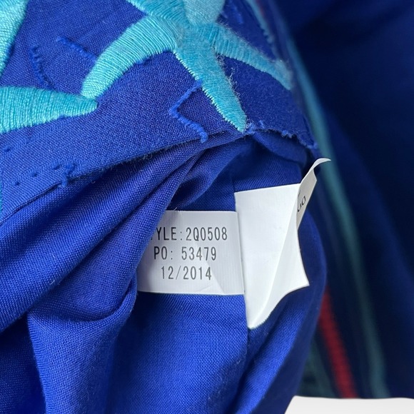 Vineyard Vines Starfish Shift Dress Blue Sz 4 Dot‎ Cotton Silk Pink Turquoise - Picture 7 of 11